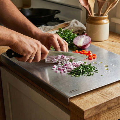 ChopCraft Table Top : Large Steel Chopping Board (35 × 29cm)
