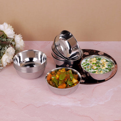 BowlCraft Mukta : Heavy Gauge Steel Katori Bowl Set 300ml