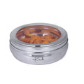 PuriMate Clear : Steel Puri Dabba with See Through Glass Lid