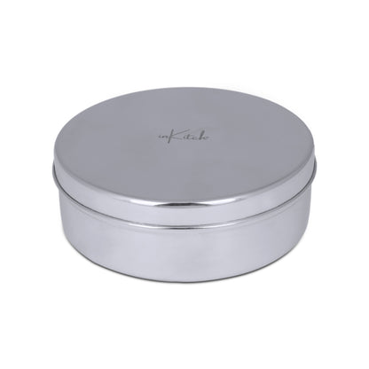 PuriMate Classic : Steel Puri Dabba with Steel Lid