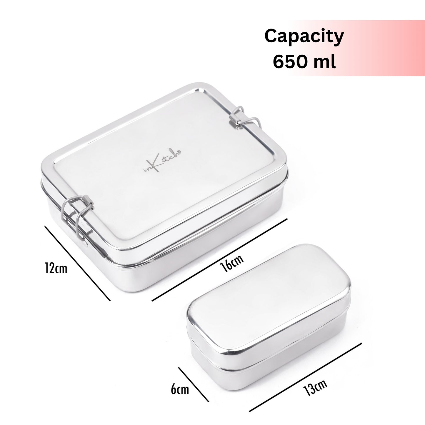 DayBox Square : Steel Tiffin 650ml