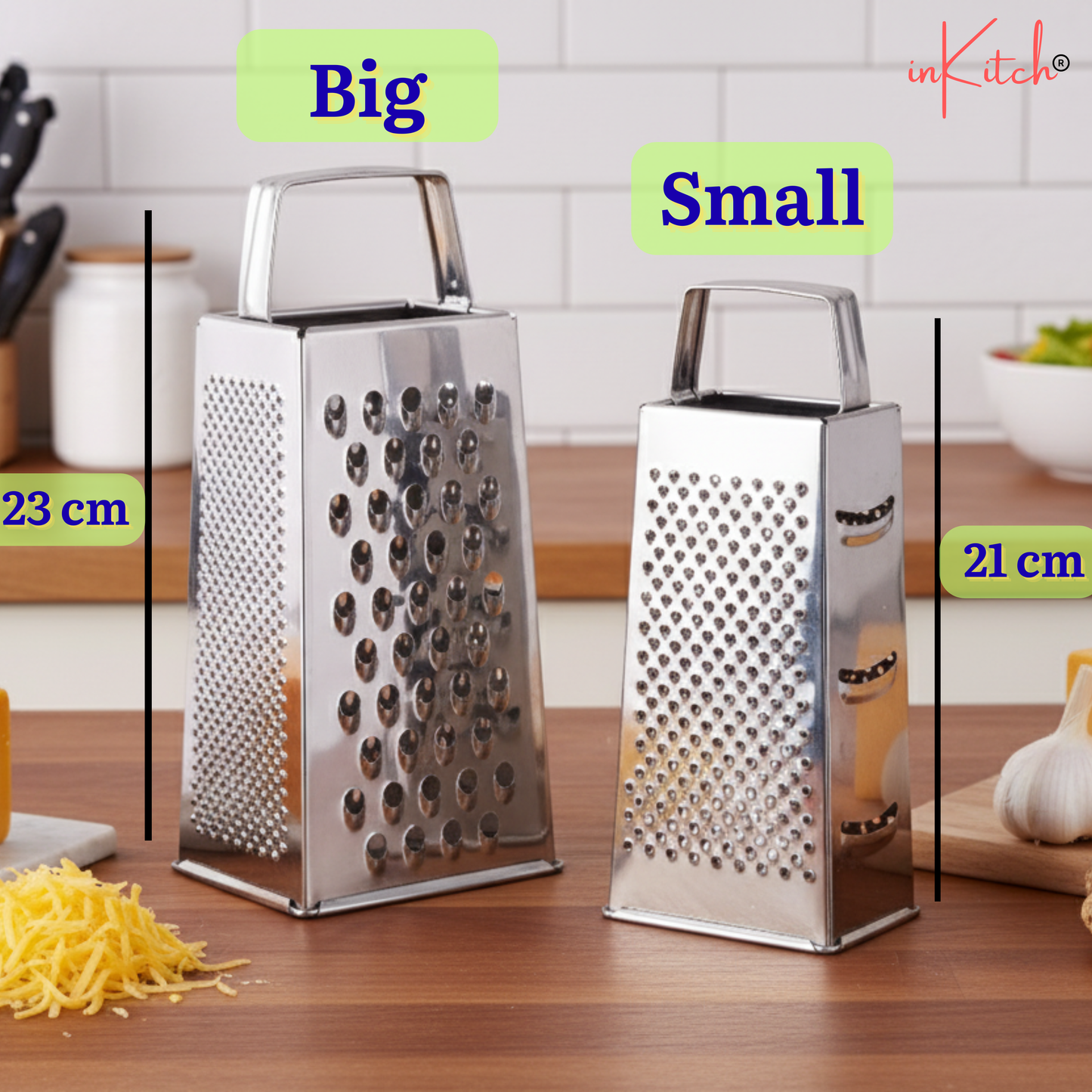 GrateEdge : 4 in 1 Steel Grater & Slicer