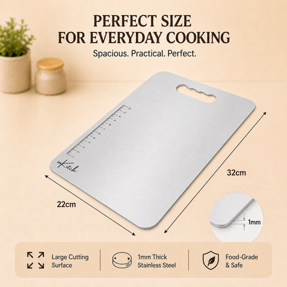 ChopCraft Classic : Steel Chopping & Cutting Board